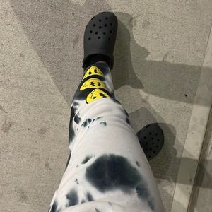 These are black CROCS, size 8.5